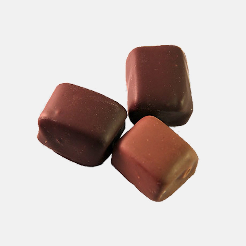 Mini cubes de nougat enrobés chocolat au lait - sachet de 200g